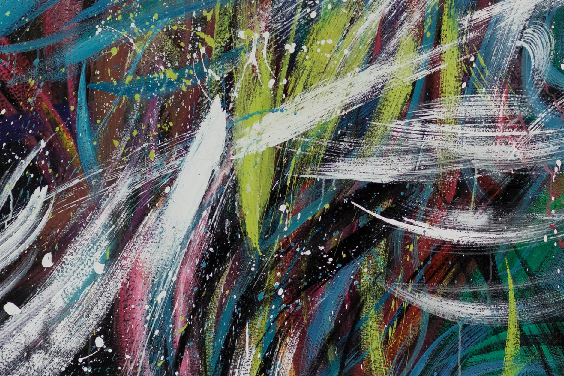 XXL Öl Gemälde 'Colorful Waltz' | Handgemaltes Unikat