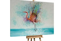 XXL Öl Gemälde 'Colors of Heron' | Handgemaltes Unikat