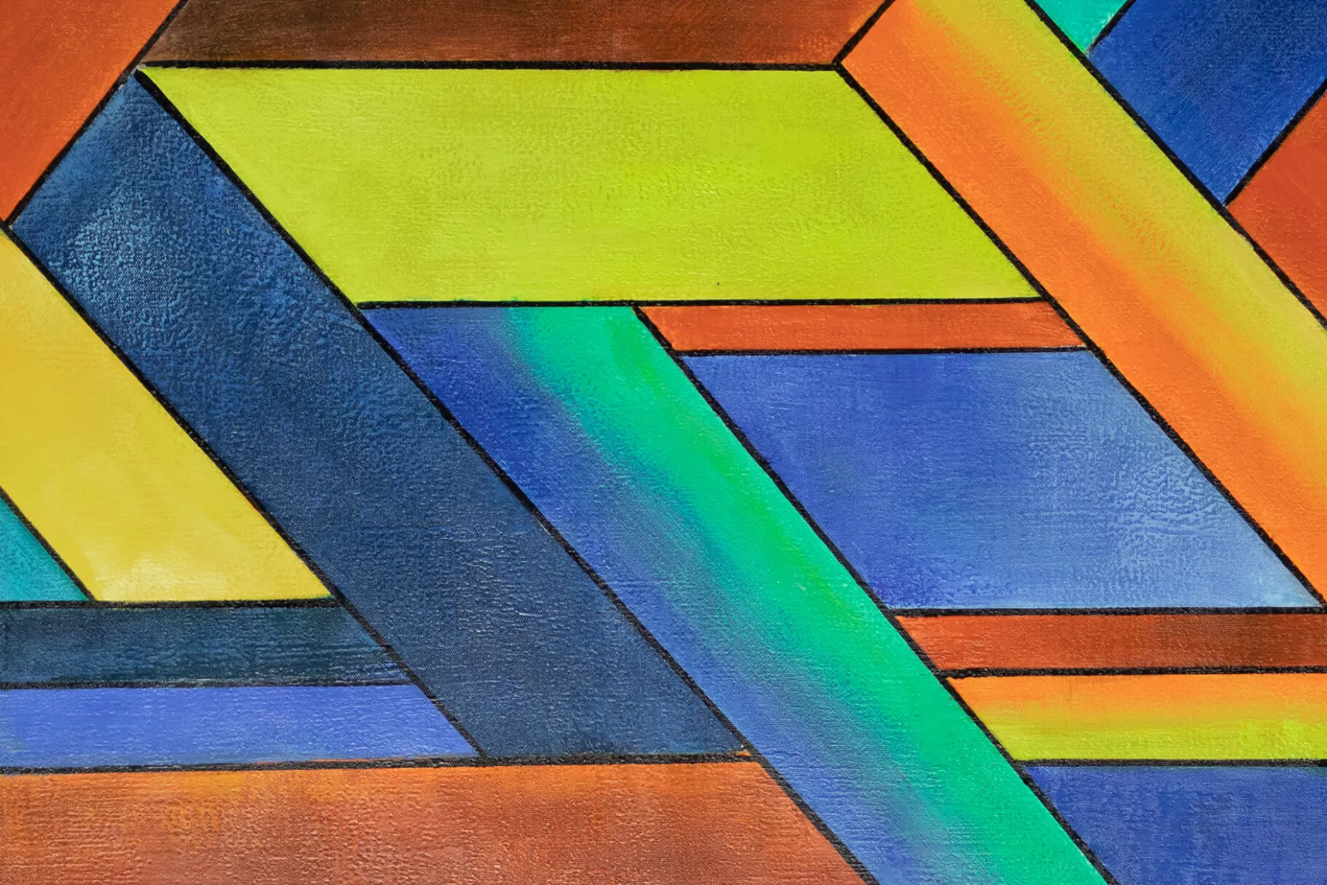 XXL Öl Gemälde 'Colour and Shape' | Handgemaltes Unikat
