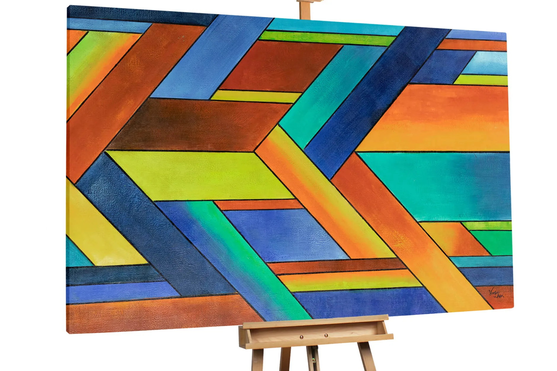 XXL Öl Gemälde 'Colour and Shape' | Handgemaltes Unikat