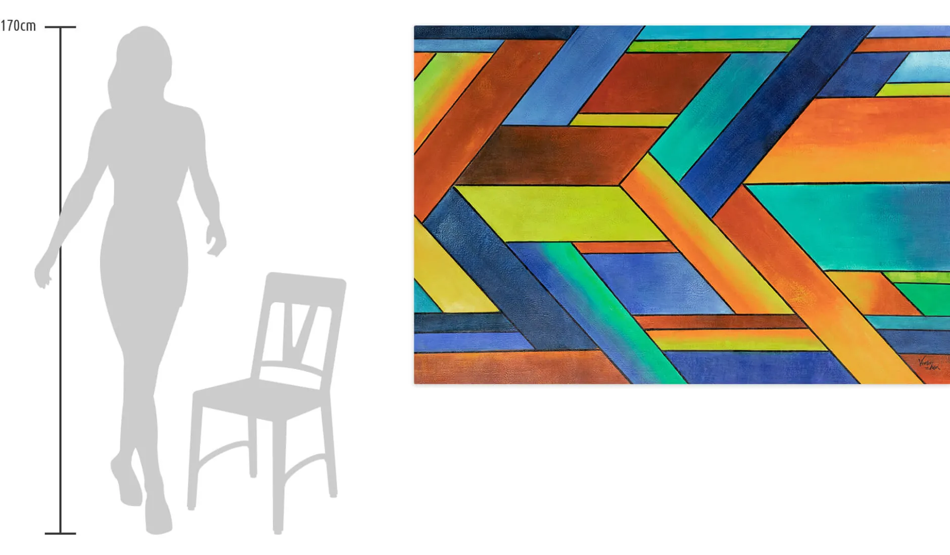 XXL Öl Gemälde 'Colour and Shape' | Handgemaltes Unikat