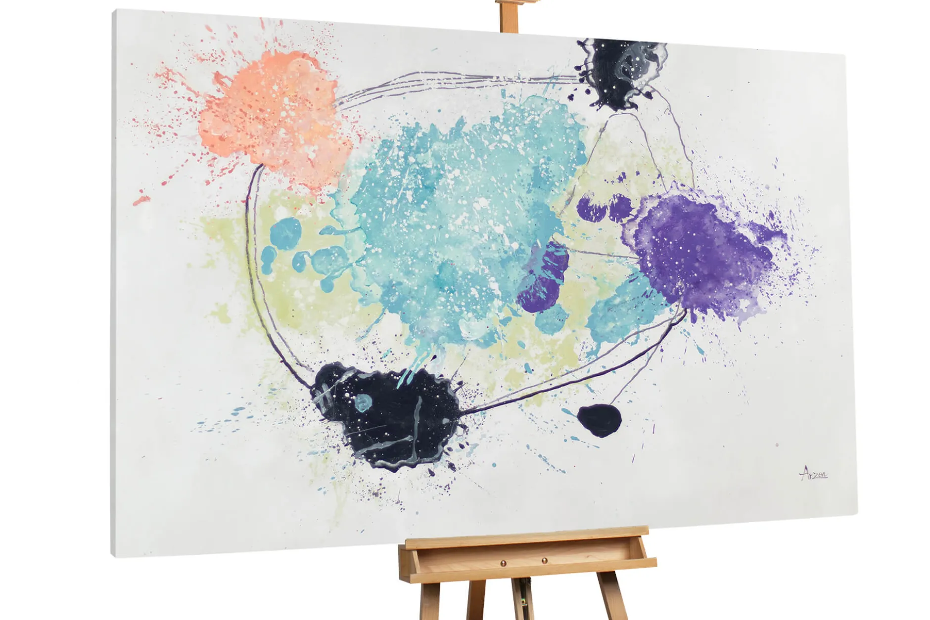 XXL Öl Gemälde 'Coloured Balance' | Handgemaltes Unikat
