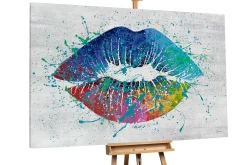 XXL Öl Gemälde 'Coloured Kiss' | Handgemaltes Unikat