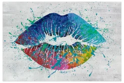 XXL Öl Gemälde 'Coloured Kiss' | Handgemaltes Unikat