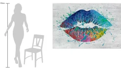 XXL Öl Gemälde 'Coloured Kiss' | Handgemaltes Unikat