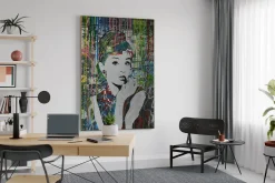 XXL Öl Gemälde 'Colourful Audrey' | Handgemaltes Unikat