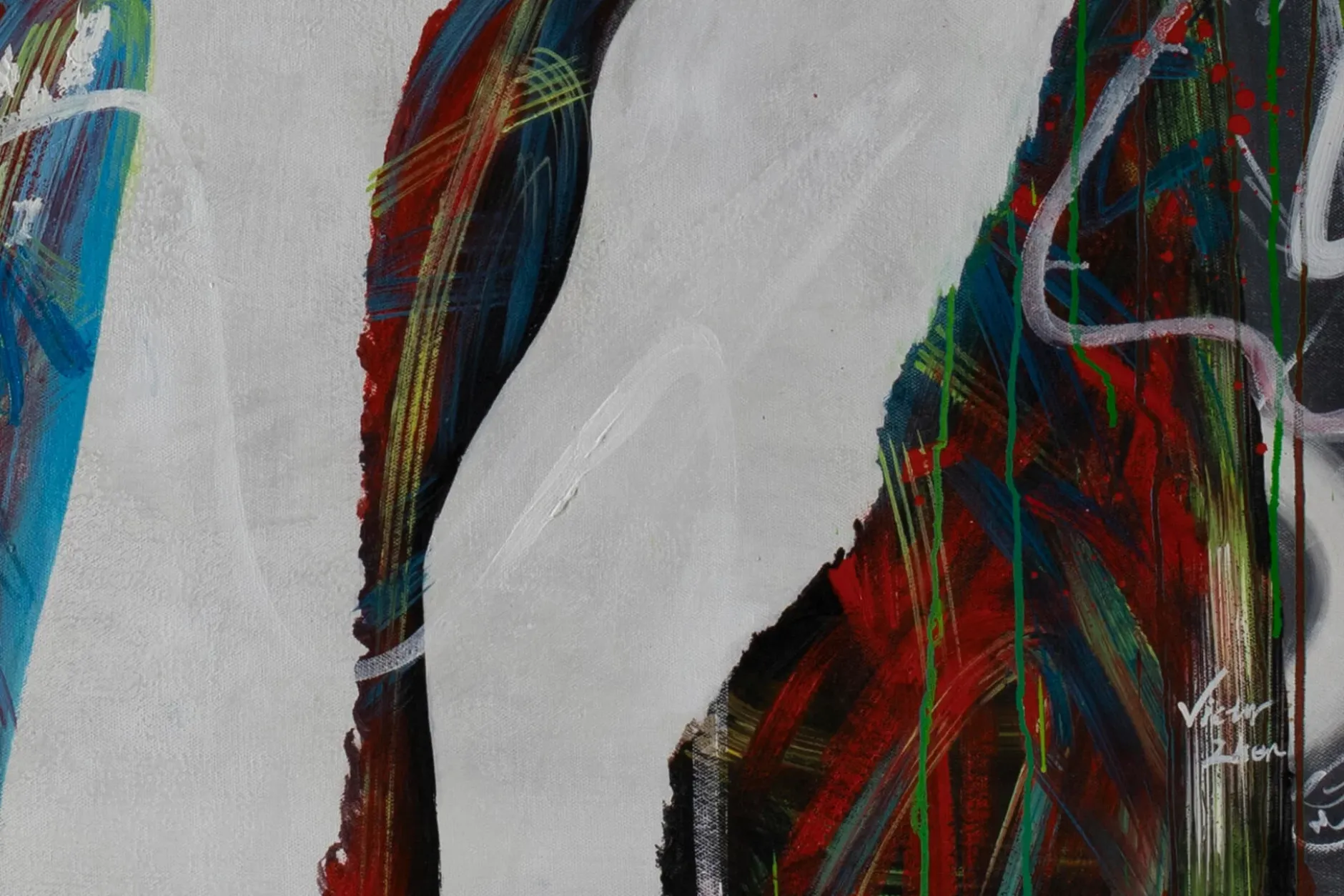 XXL Öl Gemälde 'Colourful Audrey' | Handgemaltes Unikat