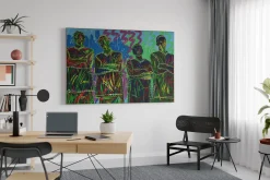 XXL Öl Gemälde 'Colourful Band' | Handgemaltes Unikat