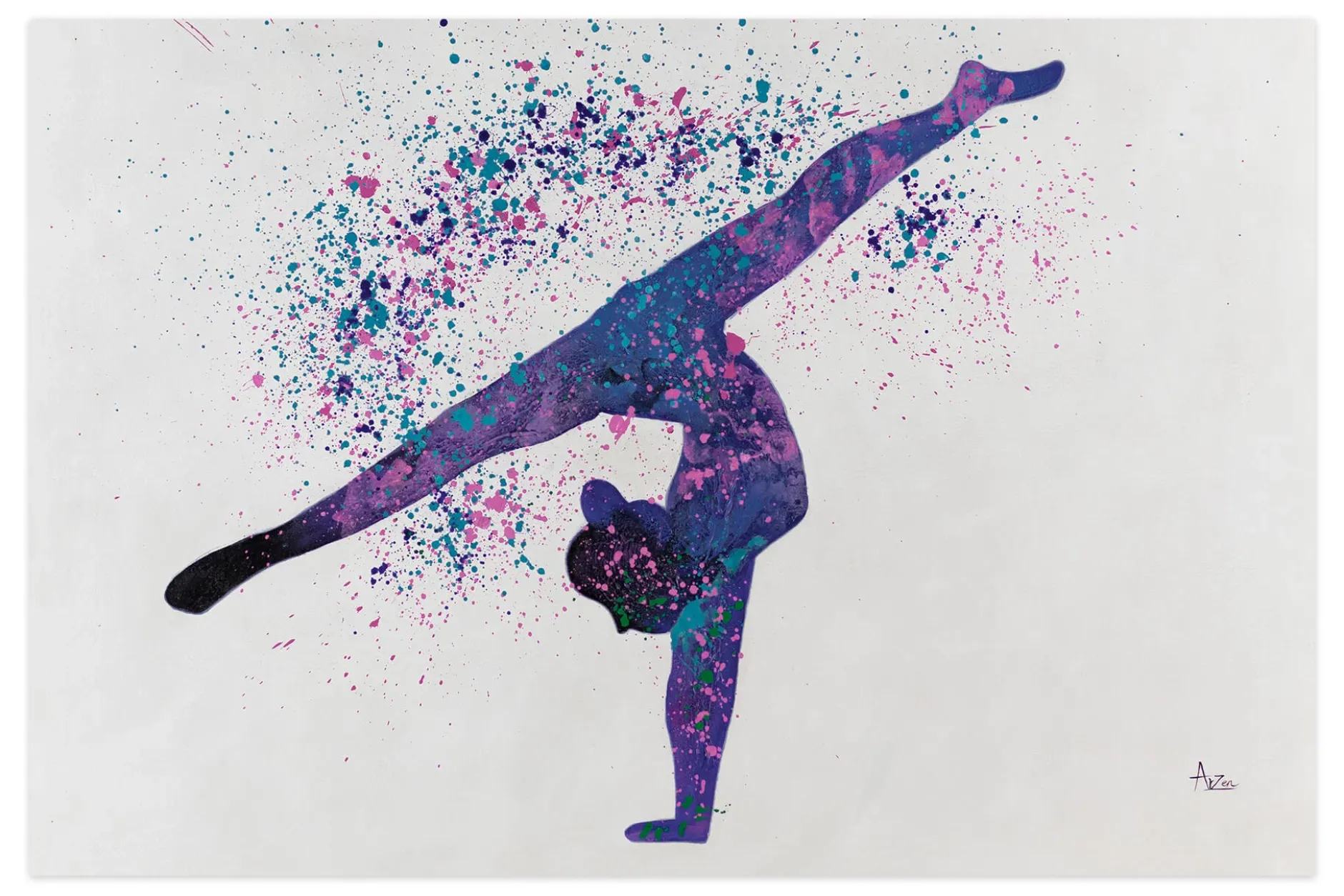 XXL Öl Gemälde 'Colourful Dancer' | Handgemaltes Unikat
