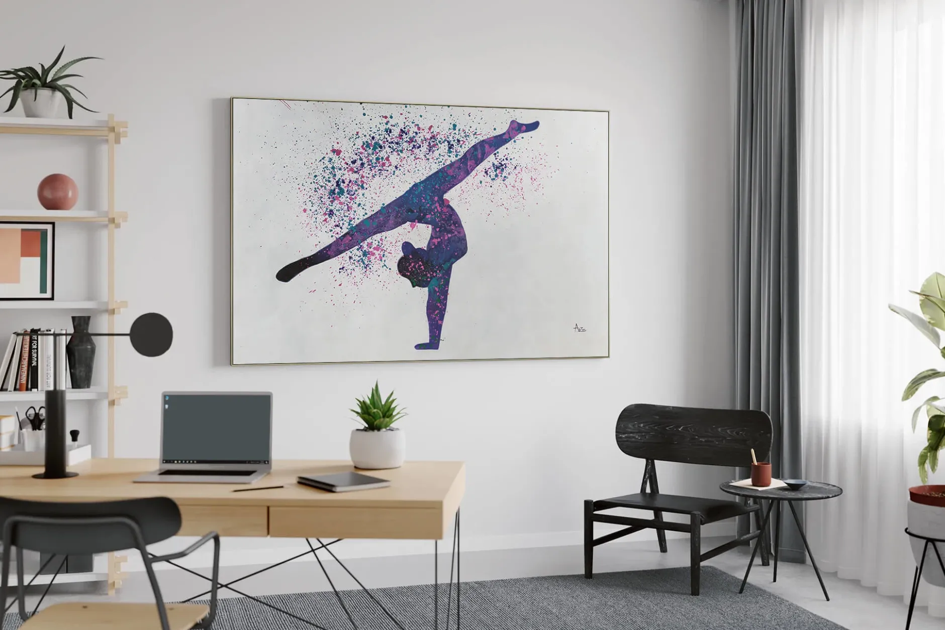 XXL Öl Gemälde 'Colourful Dancer' | Handgemaltes Unikat