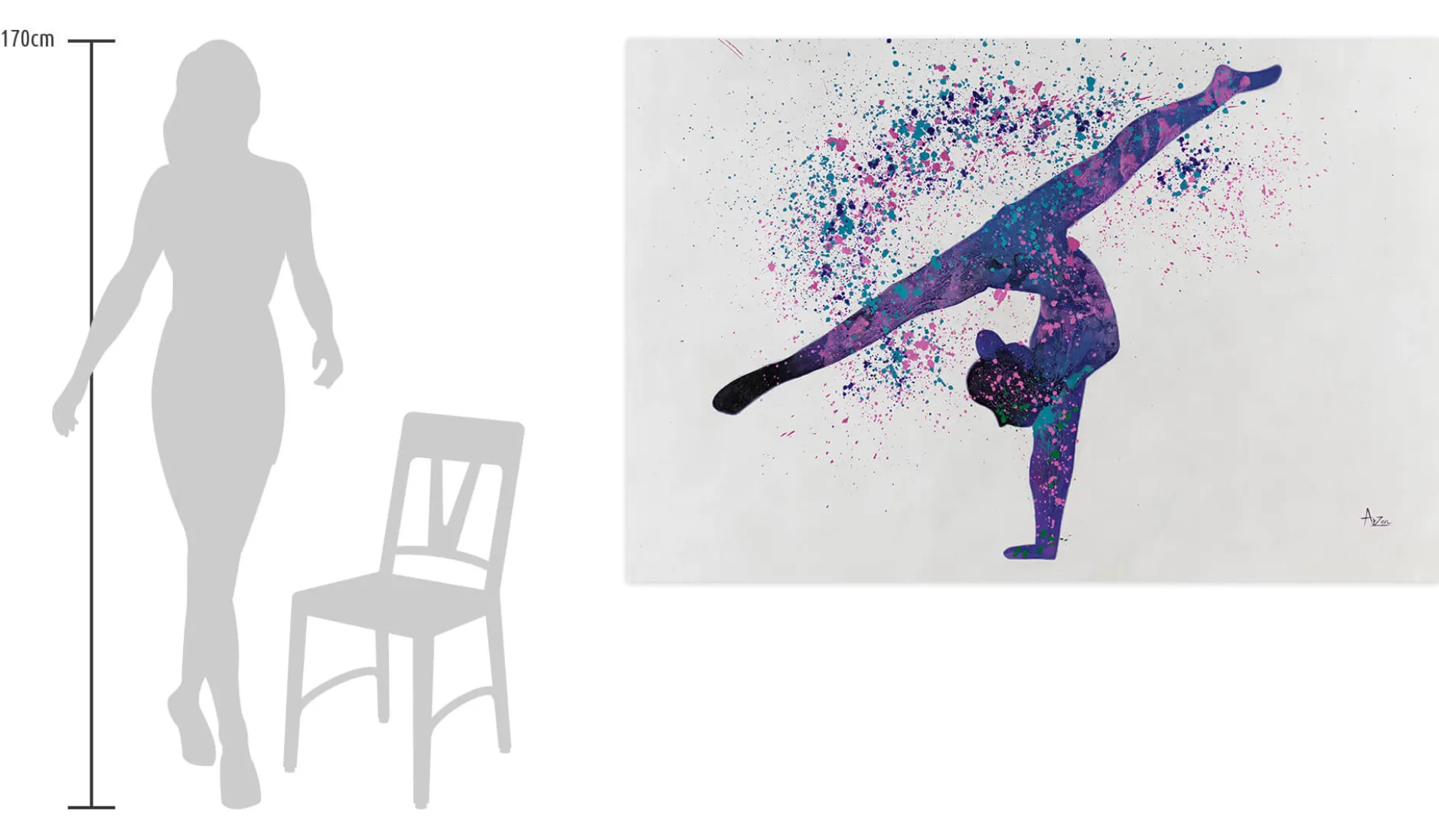 XXL Öl Gemälde 'Colourful Dancer' | Handgemaltes Unikat