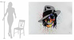 XXL Öl Gemälde 'Colourful Head' | Handgemaltes Unikat