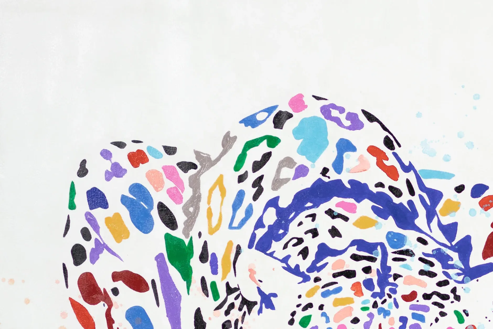 XXL Öl Gemälde 'Colourful Leopard' | Handgemaltes Unikat