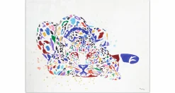 XXL Öl Gemälde 'Colourful Leopard' | Handgemaltes Unikat