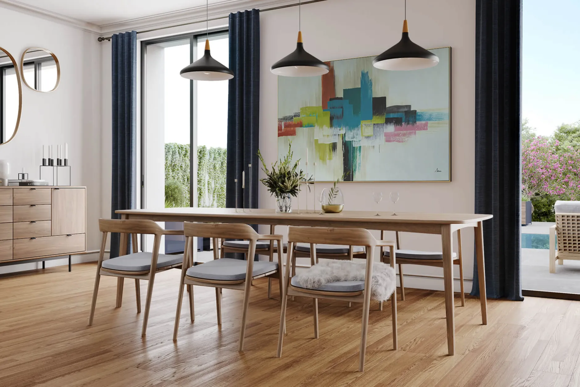 XXL Öl Gemälde 'Colourful Mirage' | Handgemaltes Unikat