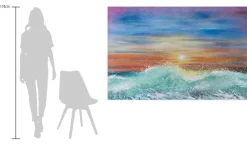 XXL Öl Gemälde 'Colourful Ocean' | Handgemaltes Unikat