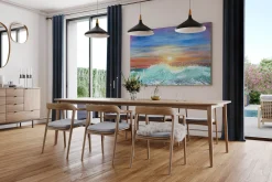 XXL Öl Gemälde 'Colourful Ocean' | Handgemaltes Unikat
