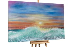 XXL Öl Gemälde 'Colourful Ocean' | Handgemaltes Unikat