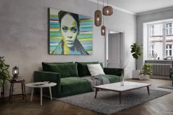 XXL Öl Gemälde 'Colourful Rihanna' | Handgemaltes Unikat