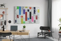 XXL Öl Gemälde 'Colourful Shapes' | Handgemaltes Unikat