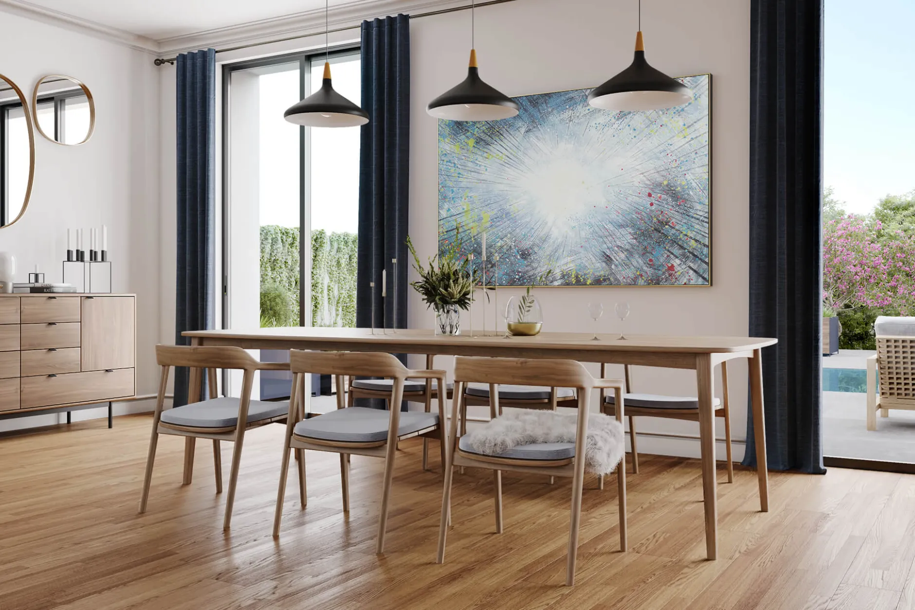 XXL Öl Gemälde 'Colourful Space' | Handgemaltes Unikat