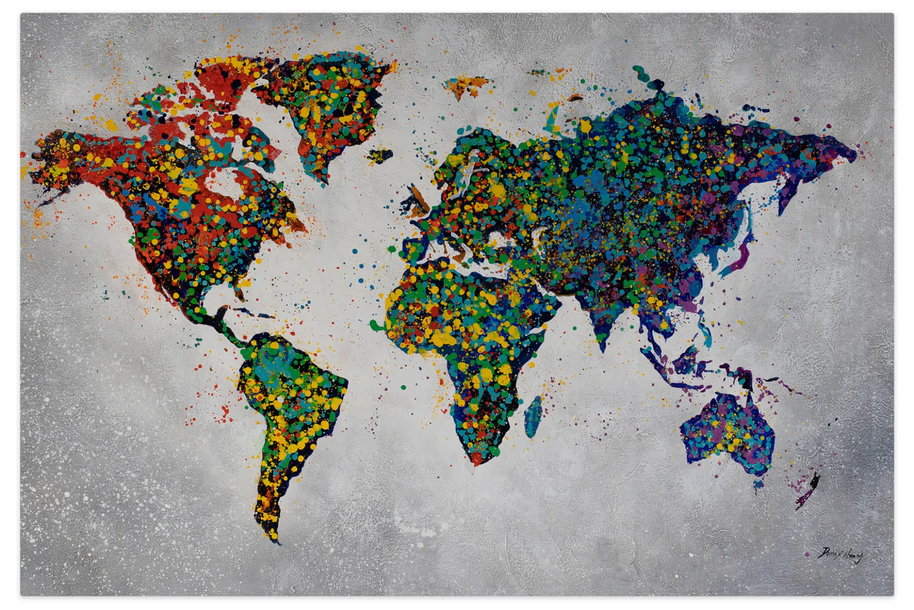 XXL Öl Gemälde 'Colourful World' | Handgemaltes Unikat