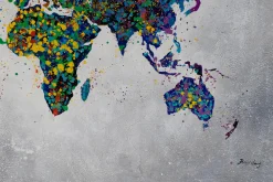 XXL Öl Gemälde 'Colourful World' | Handgemaltes Unikat
