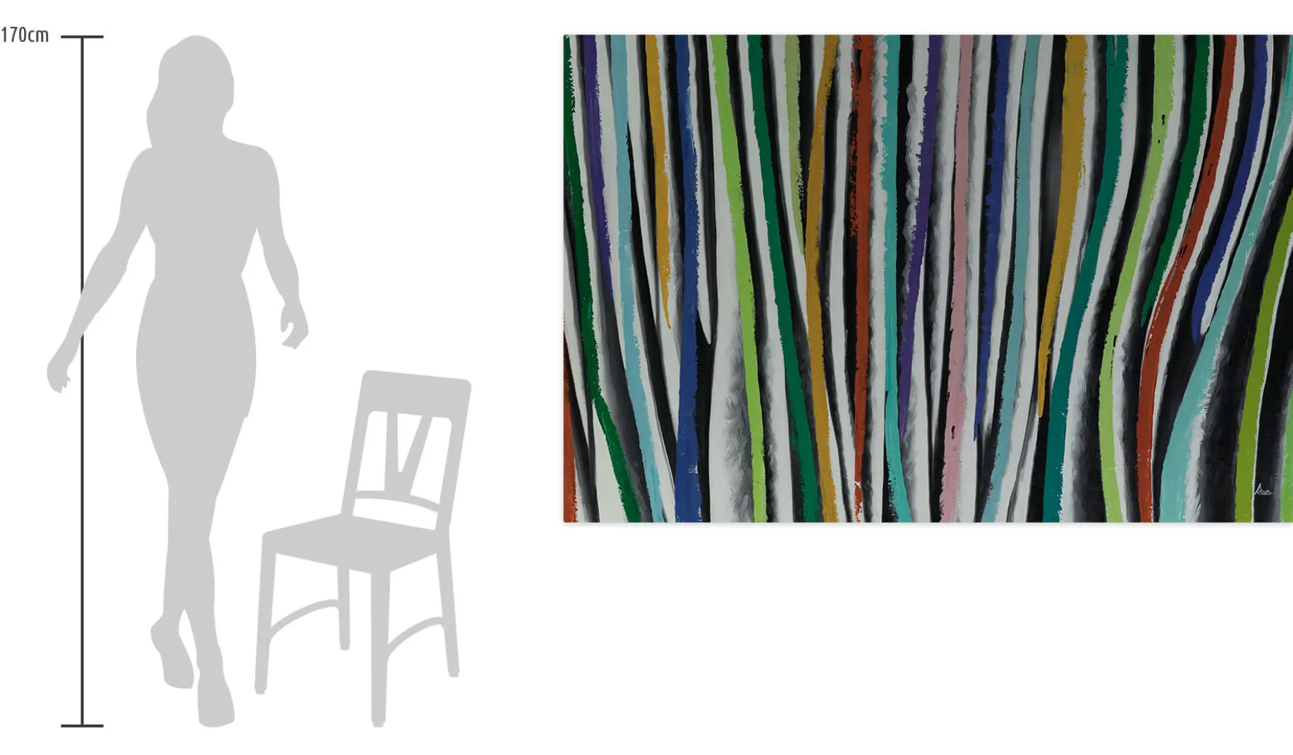 XXL Öl Gemälde 'Colourful Zebra' | Handgemaltes Unikat