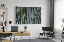 XXL Öl Gemälde 'Colourful Zebra' | Handgemaltes Unikat