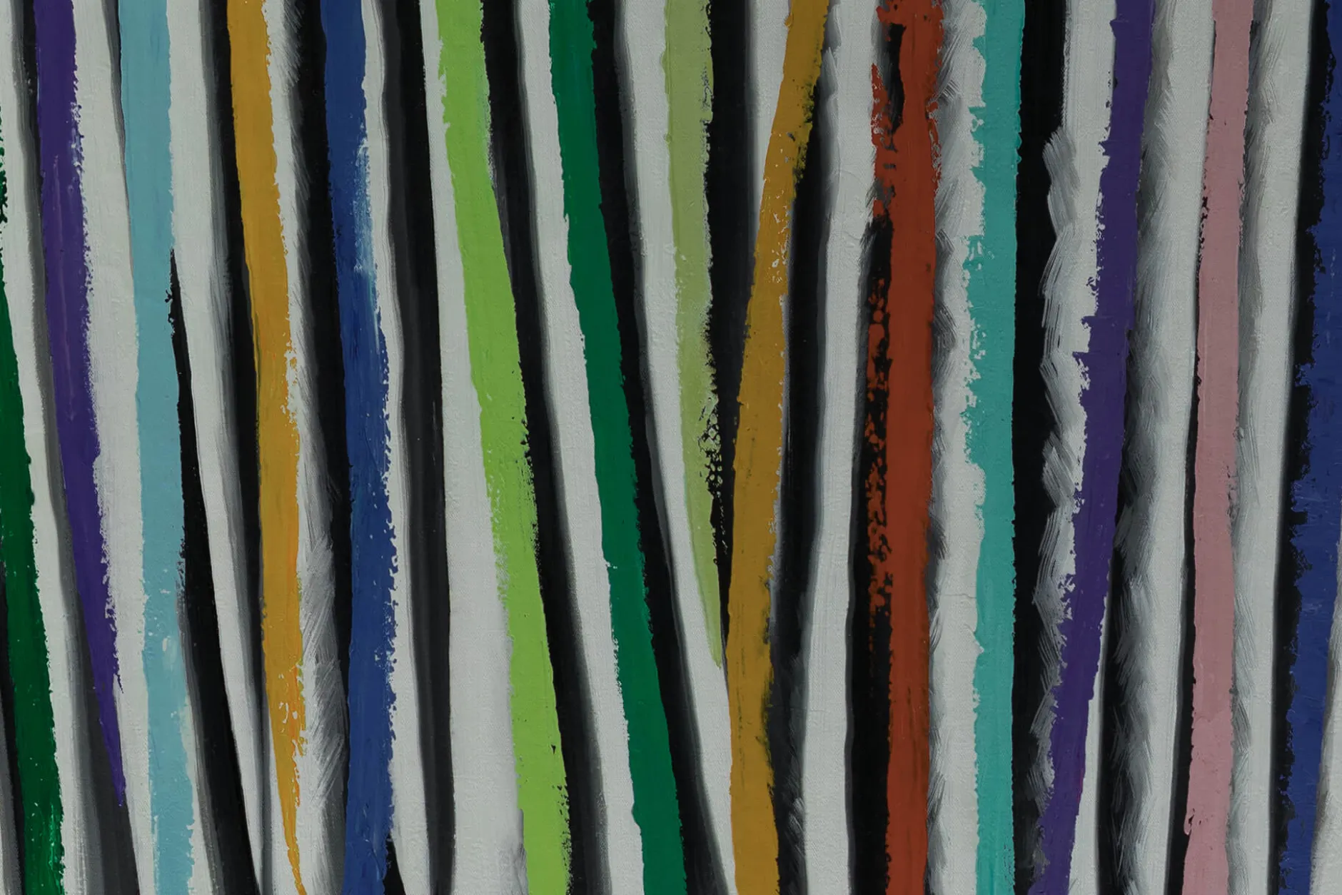 XXL Öl Gemälde 'Colourful Zebra' | Handgemaltes Unikat