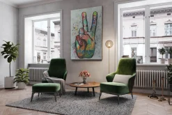 XXL Öl Gemälde 'Colours of Peace' | Handgemaltes Unikat
