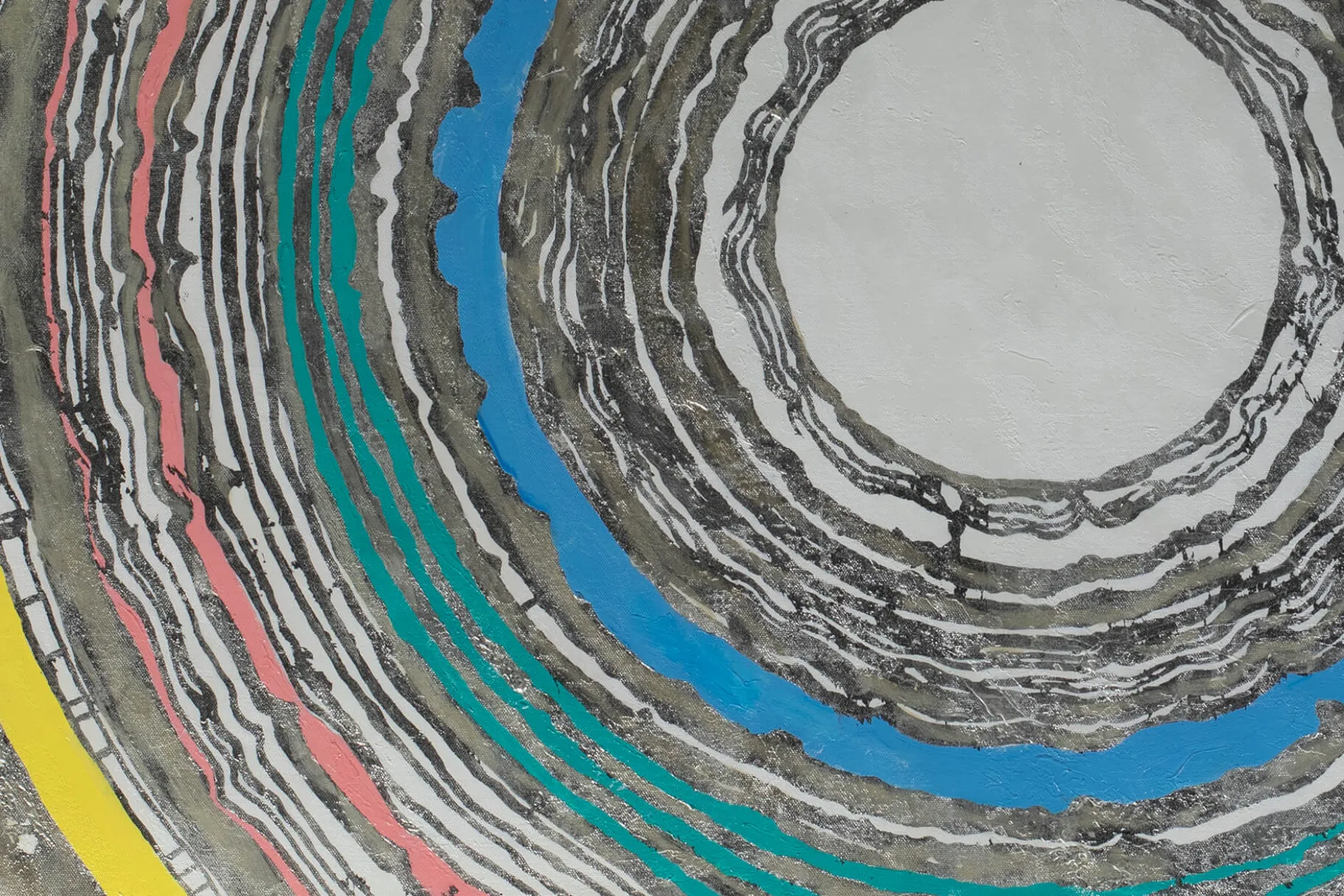 XXL Öl Gemälde 'Concentric Colors' | Handgemaltes Unikat