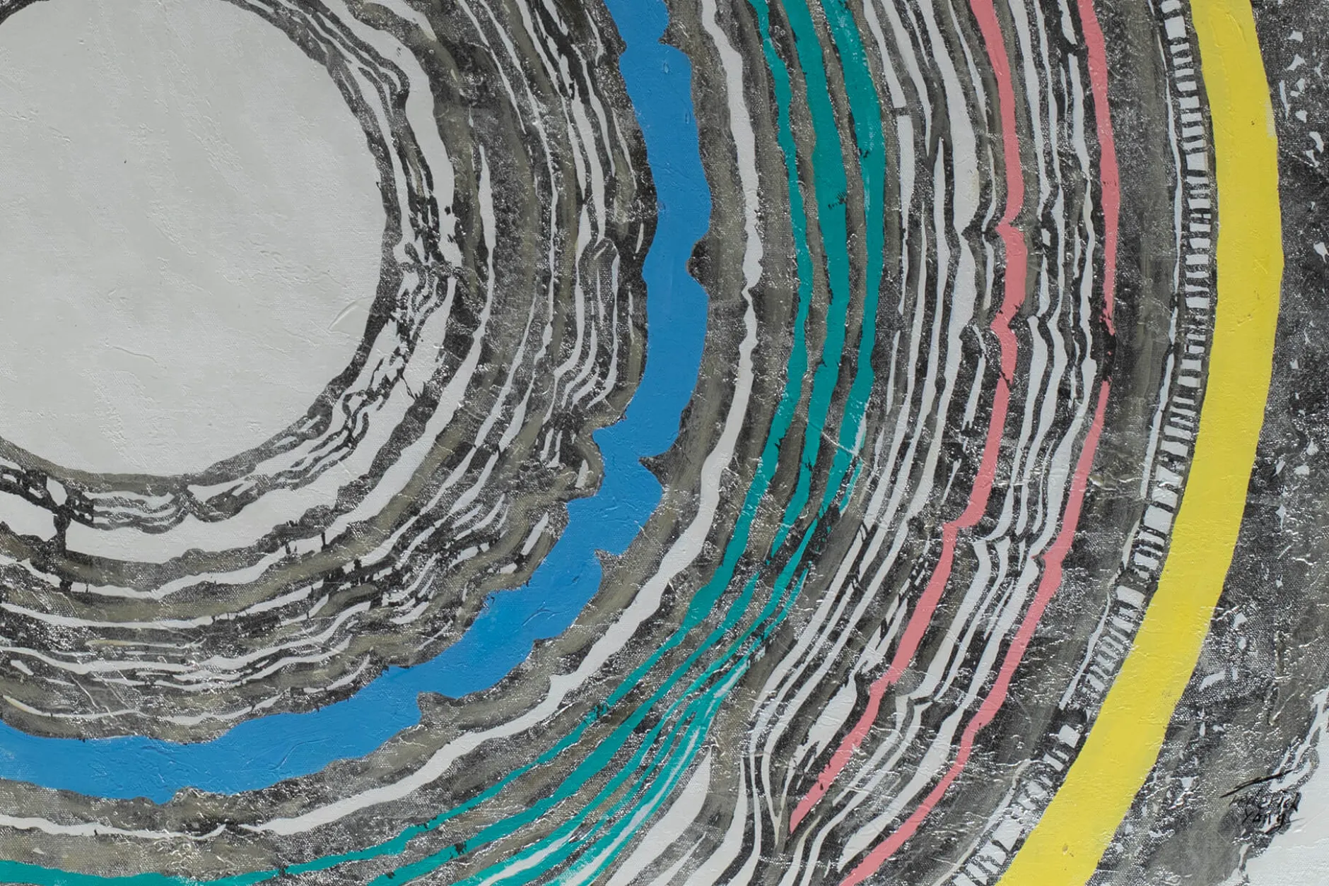 XXL Öl Gemälde 'Concentric Colors' | Handgemaltes Unikat