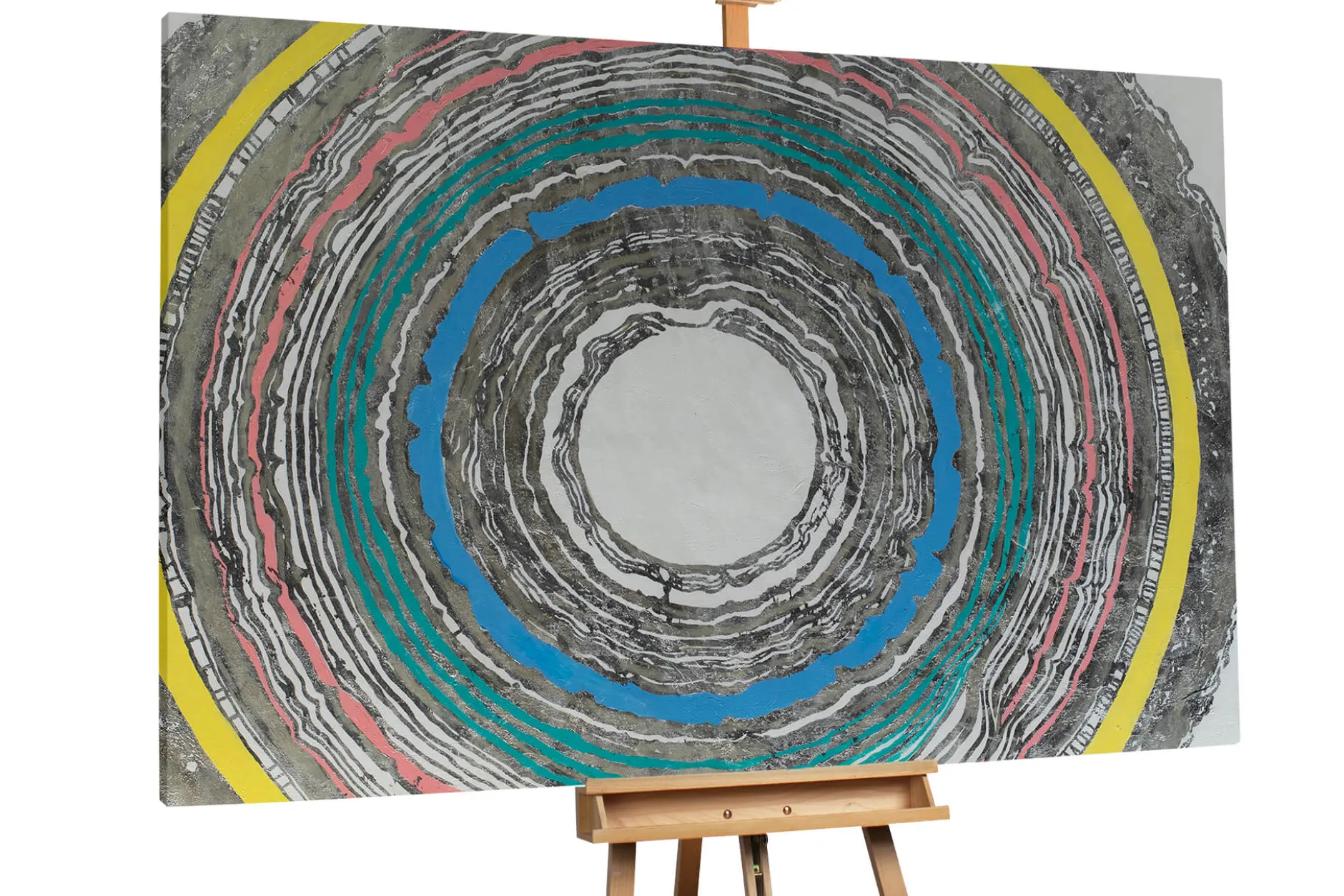 XXL Öl Gemälde 'Concentric Colors' | Handgemaltes Unikat