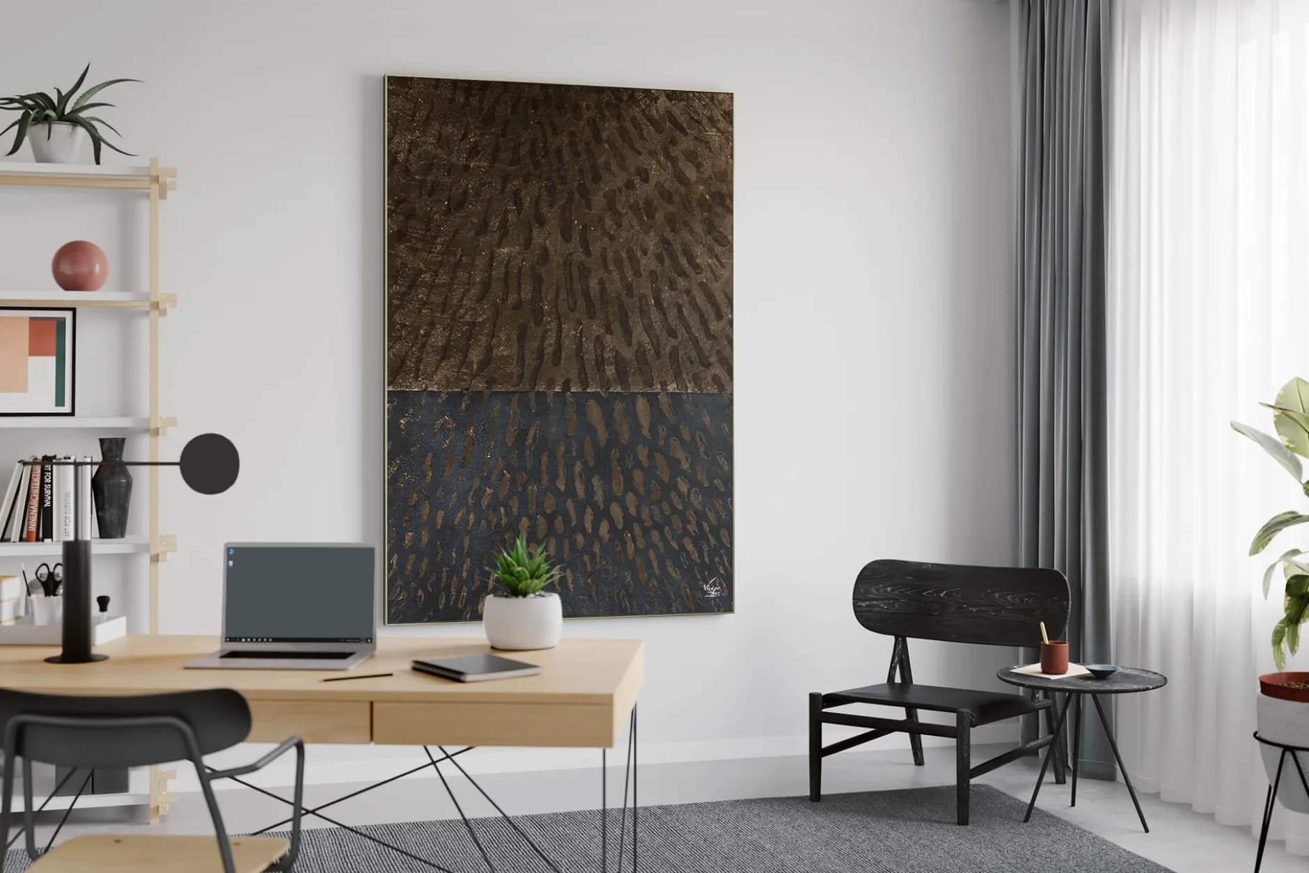XXL Öl Gemälde 'Contrasting Pattern' | Handgemaltes Unikat