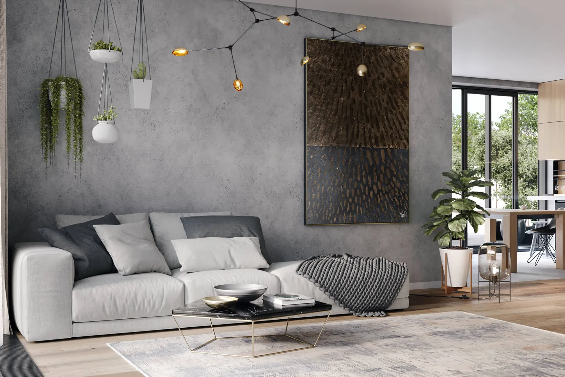 XXL Öl Gemälde 'Contrasting Pattern' | Handgemaltes Unikat