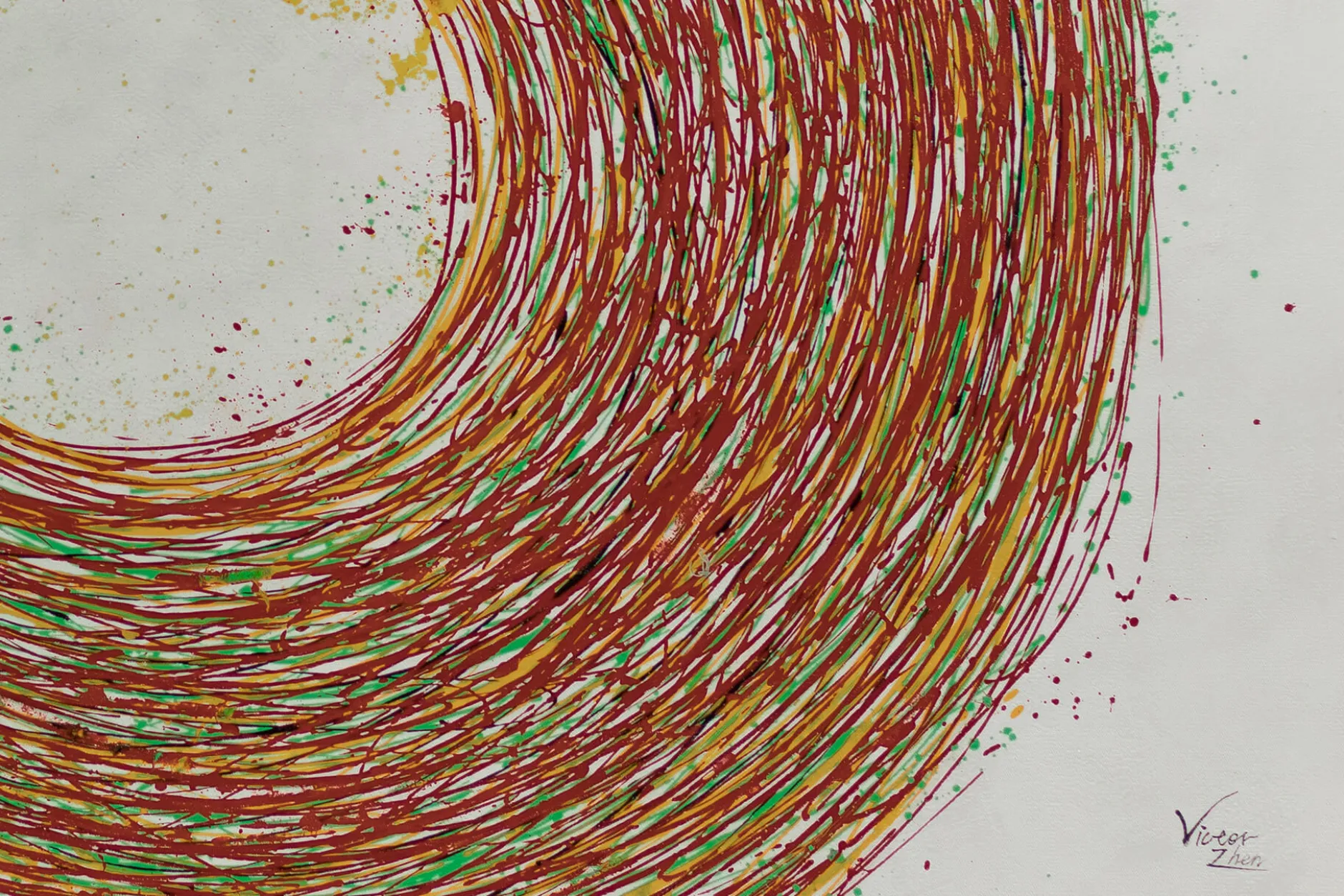 XXL Öl Gemälde 'Cosmic Twister' | Handgemaltes Unikat