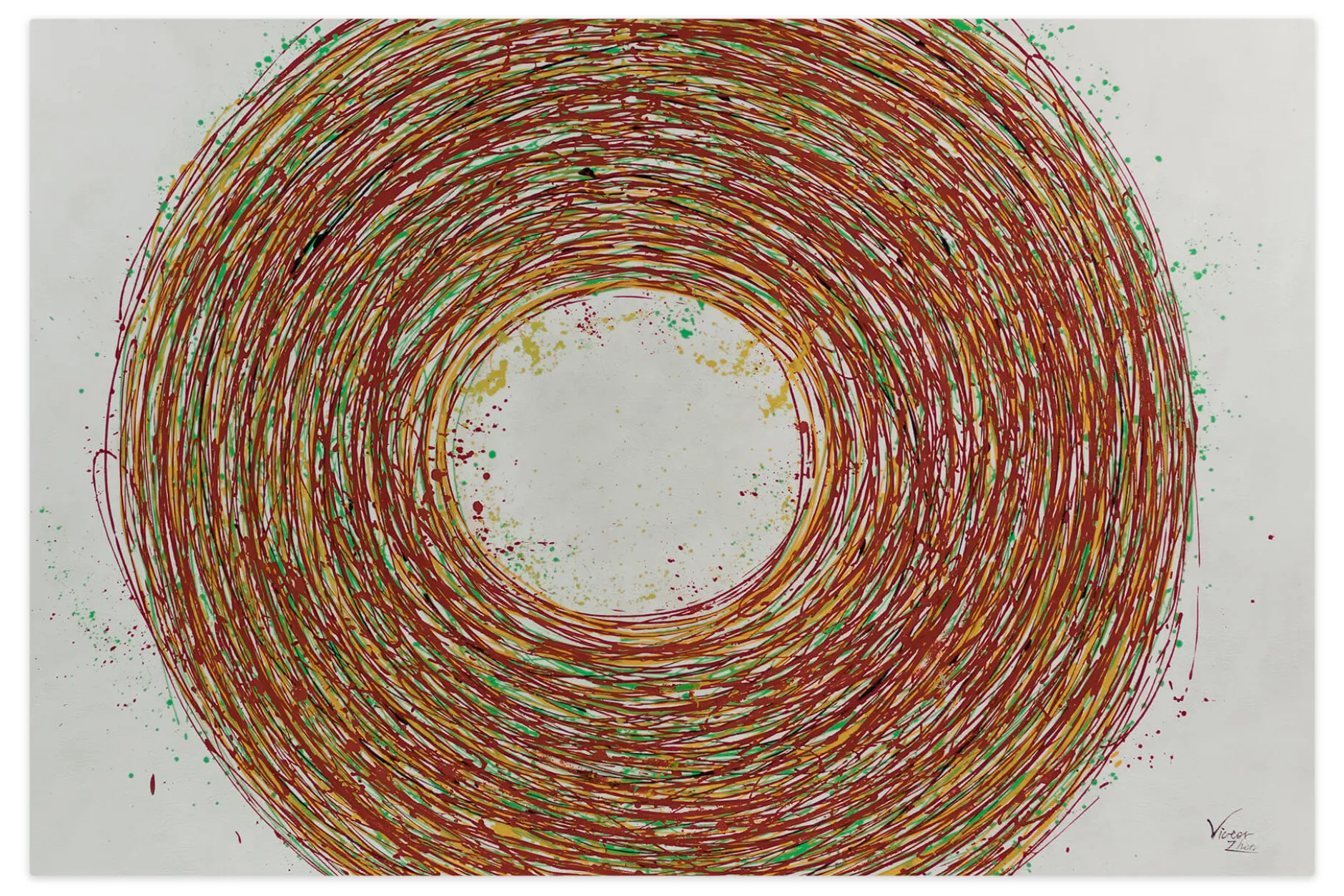 XXL Öl Gemälde 'Cosmic Twister' | Handgemaltes Unikat