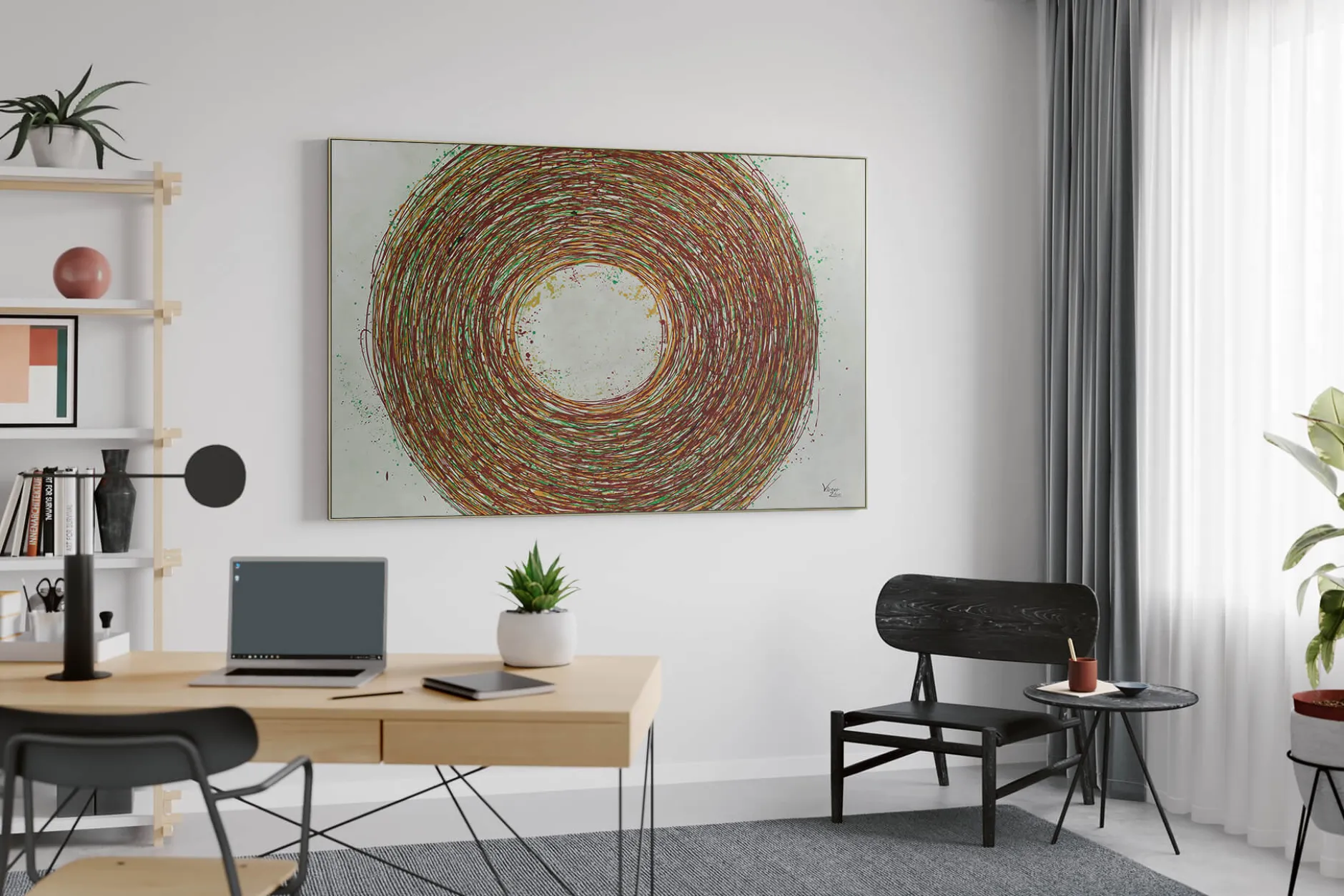 XXL Öl Gemälde 'Cosmic Twister' | Handgemaltes Unikat