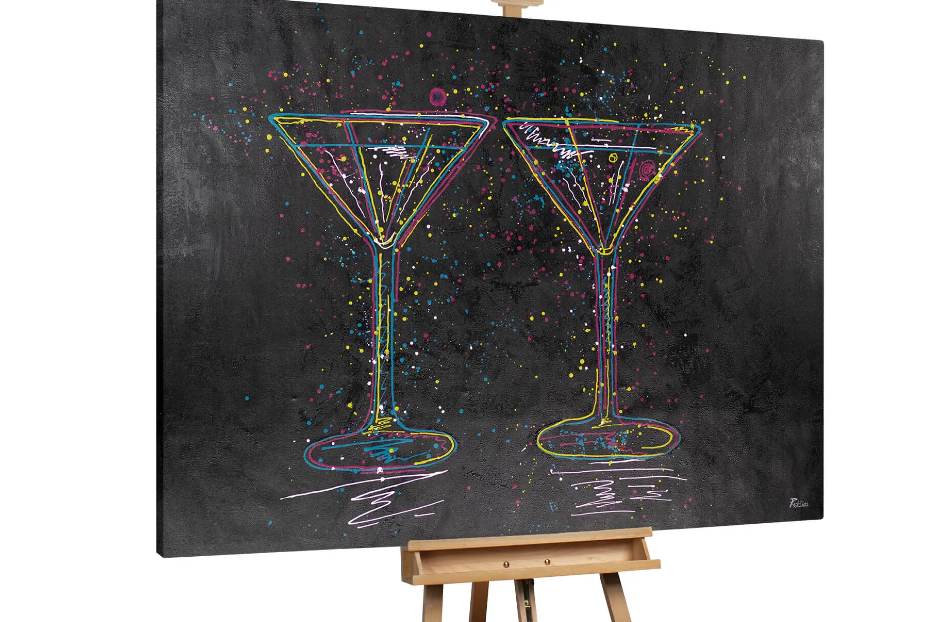 XXL Öl Gemälde 'Cosmopolitan Night' | Handgemaltes Unikat