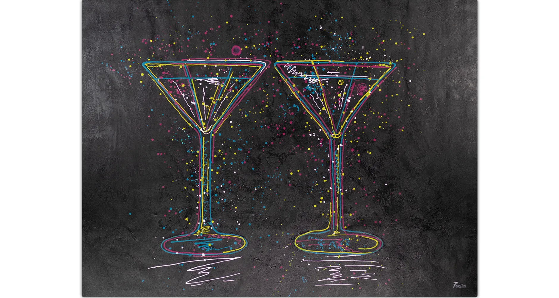 XXL Öl Gemälde 'Cosmopolitan Night' | Handgemaltes Unikat