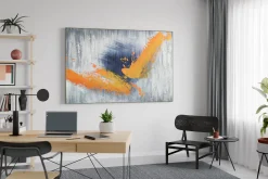 XXL Öl Gemälde 'Covered Blue' | Handgemaltes Unikat