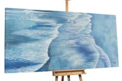 XXL Öl Gemälde 'Crashing Waves' | Handgemaltes Unikat