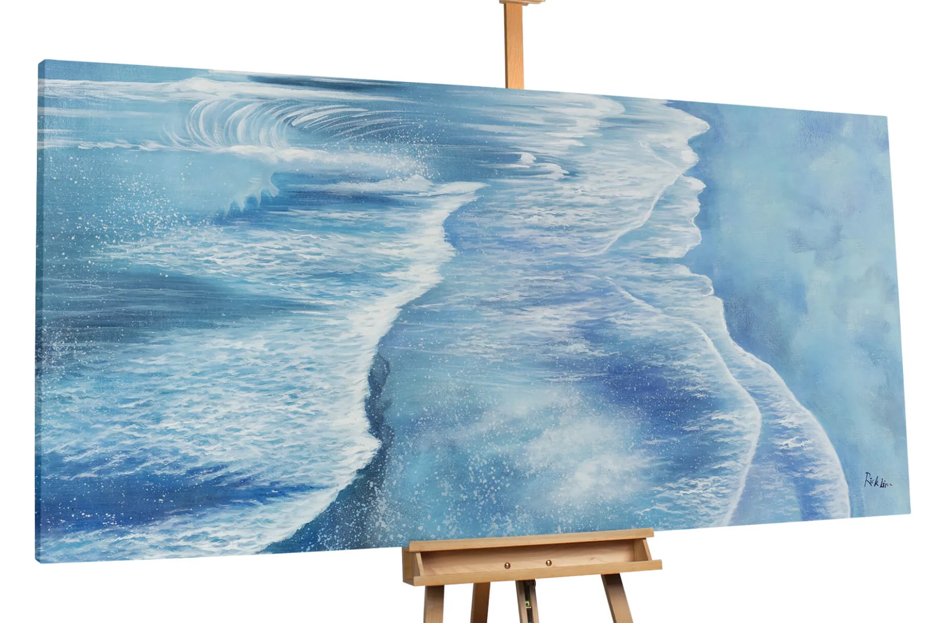 XXL Öl Gemälde 'Crashing Waves' | Handgemaltes Unikat