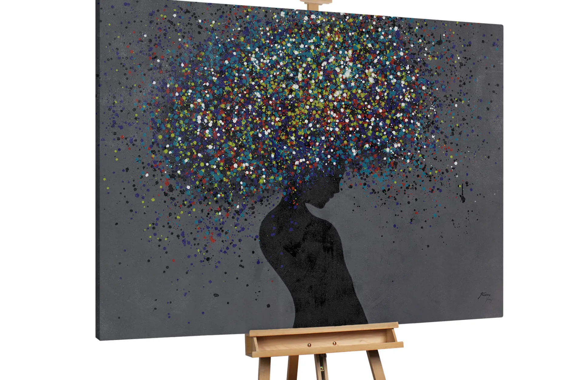 XXL Öl Gemälde 'Creative Mind' | Handgemaltes Unikat