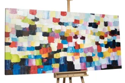 XXL Öl Gemälde 'Crowded Colours' | Handgemaltes Unikat