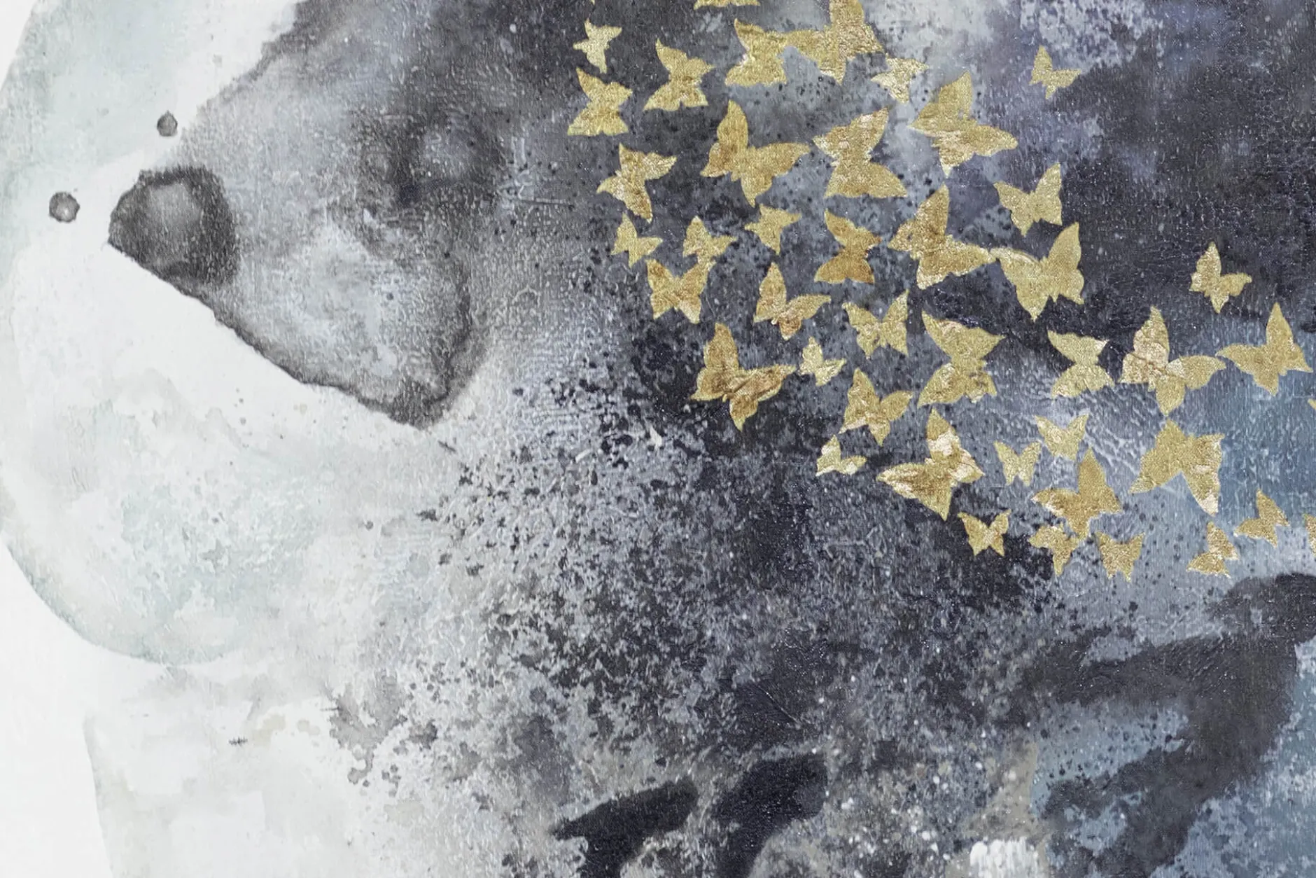 XXL Öl Gemälde 'Dancing Butterflies' | Handgemaltes Unikat