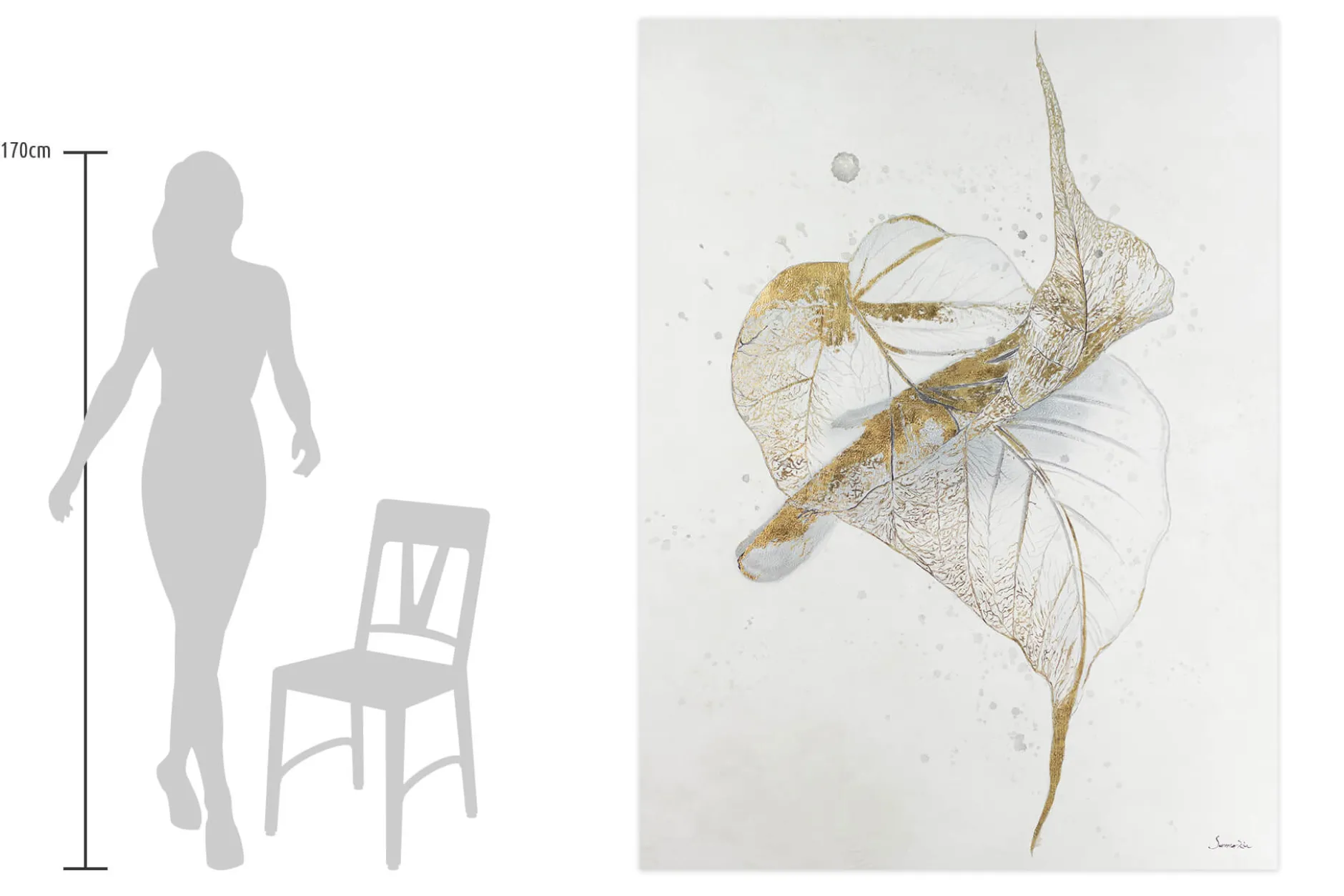 XXL Öl Gemälde 'Dancing Leaves' | Handgemaltes Unikat