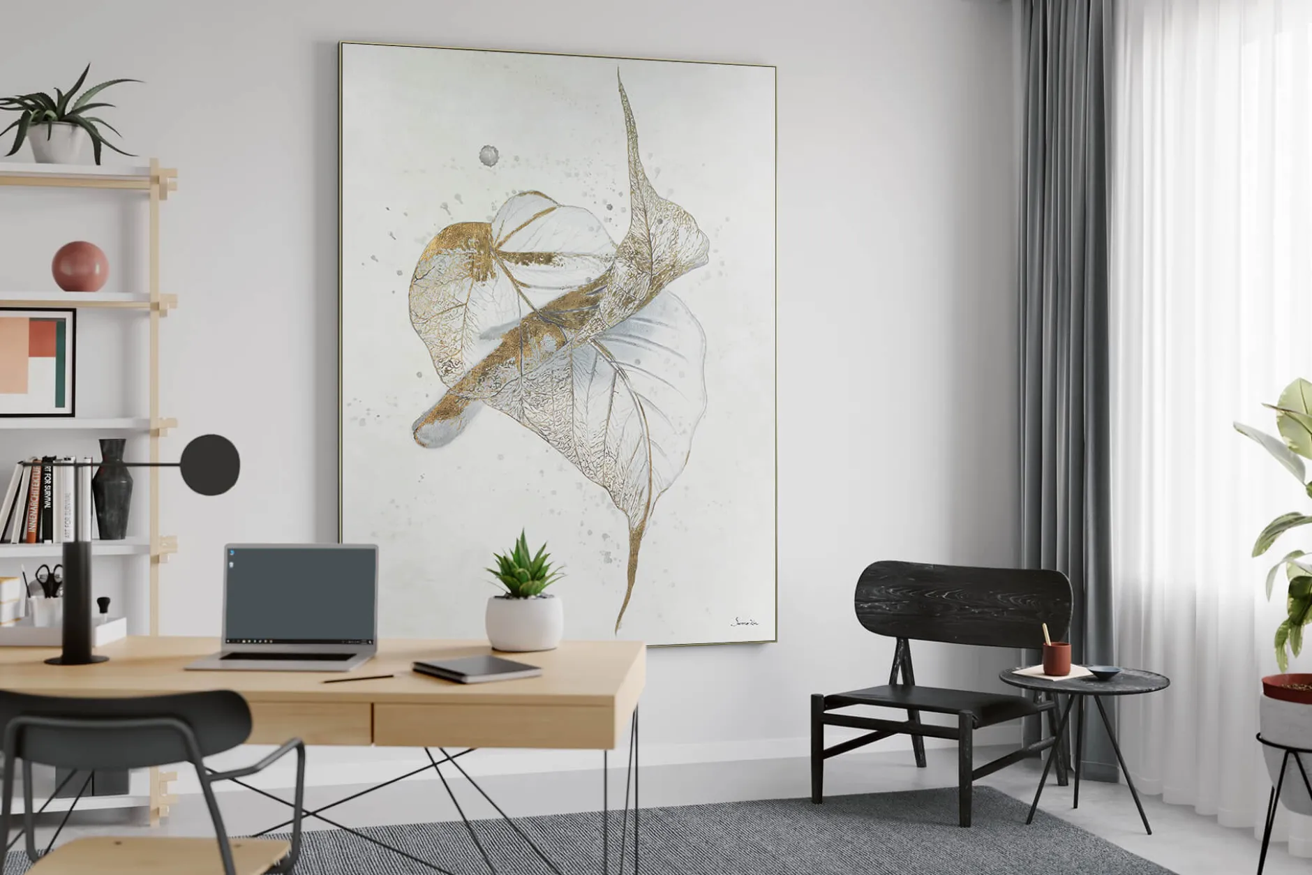 XXL Öl Gemälde 'Dancing Leaves' | Handgemaltes Unikat