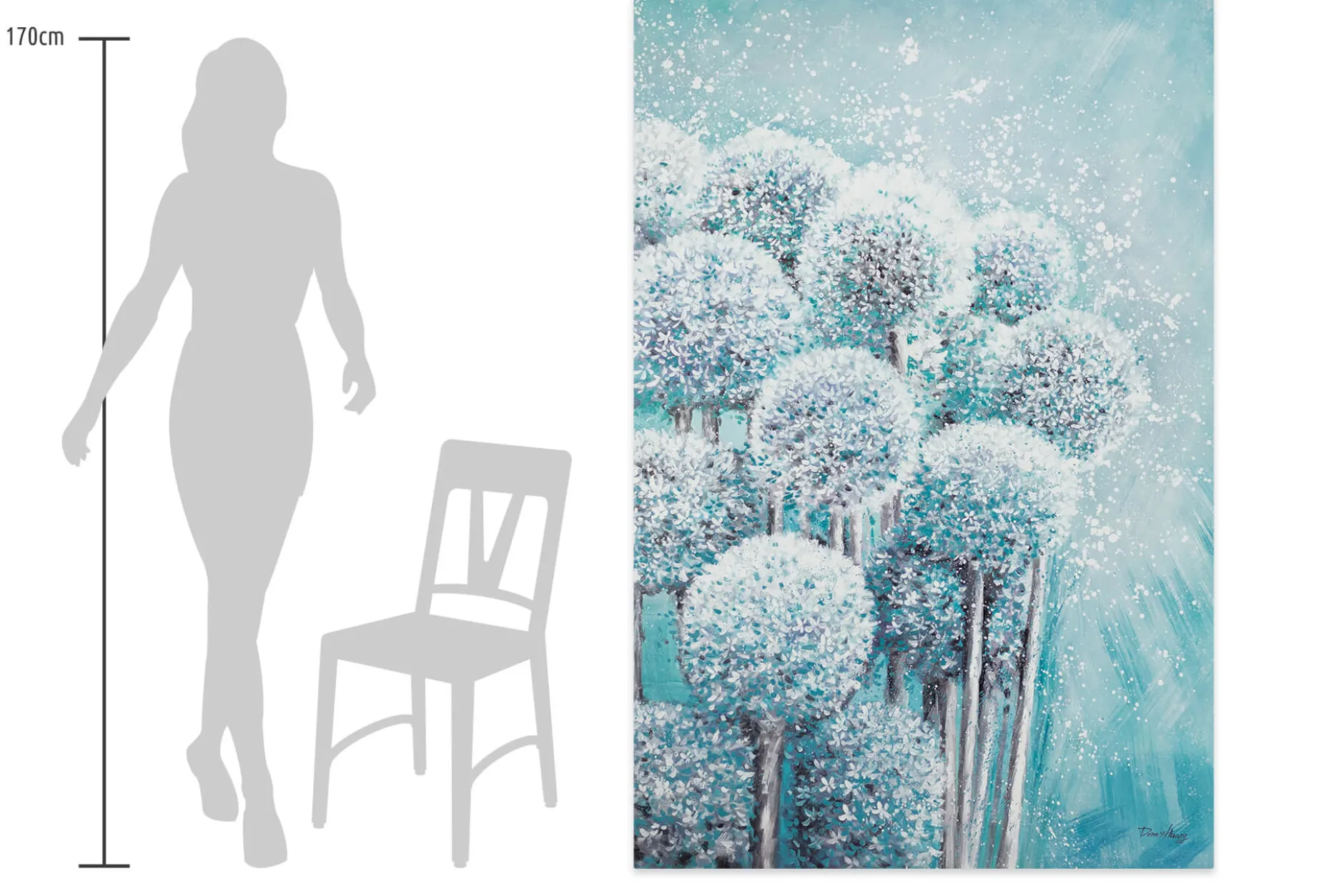 XXL Öl Gemälde 'Dandelion Dreams' | Handgemaltes Unikat